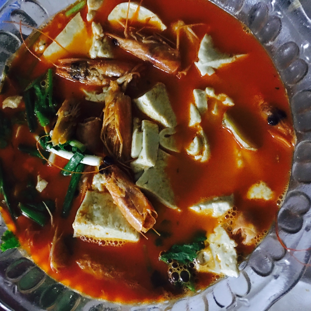 虾头豆腐煲