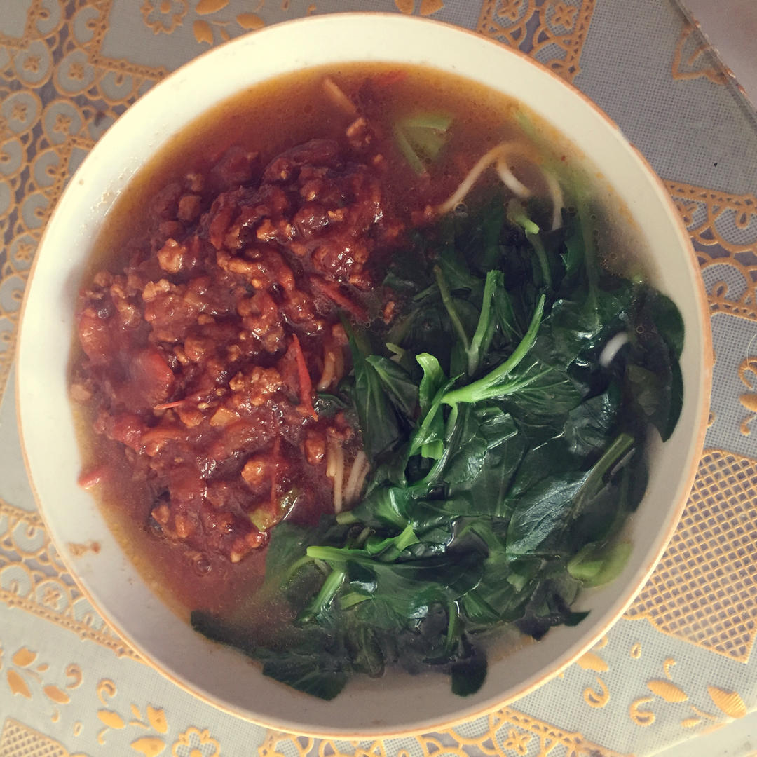 家常肉末面