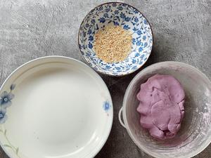 香糯小点心·紫薯芝麻饼的做法 步骤8