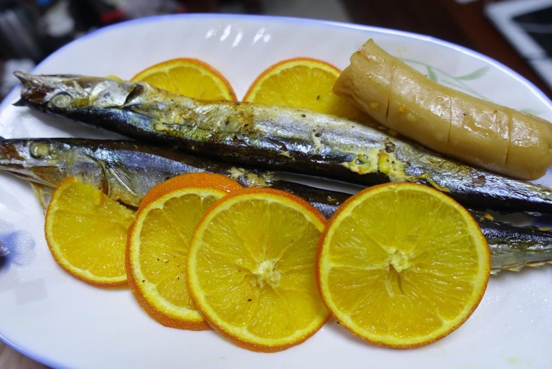 橙香烤秋刀鱼【北鼎烤箱食谱】