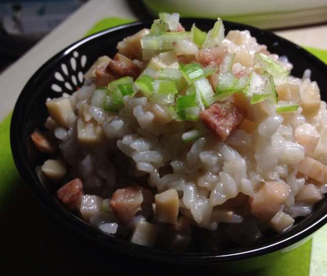 火腿杏鲍菇焖饭