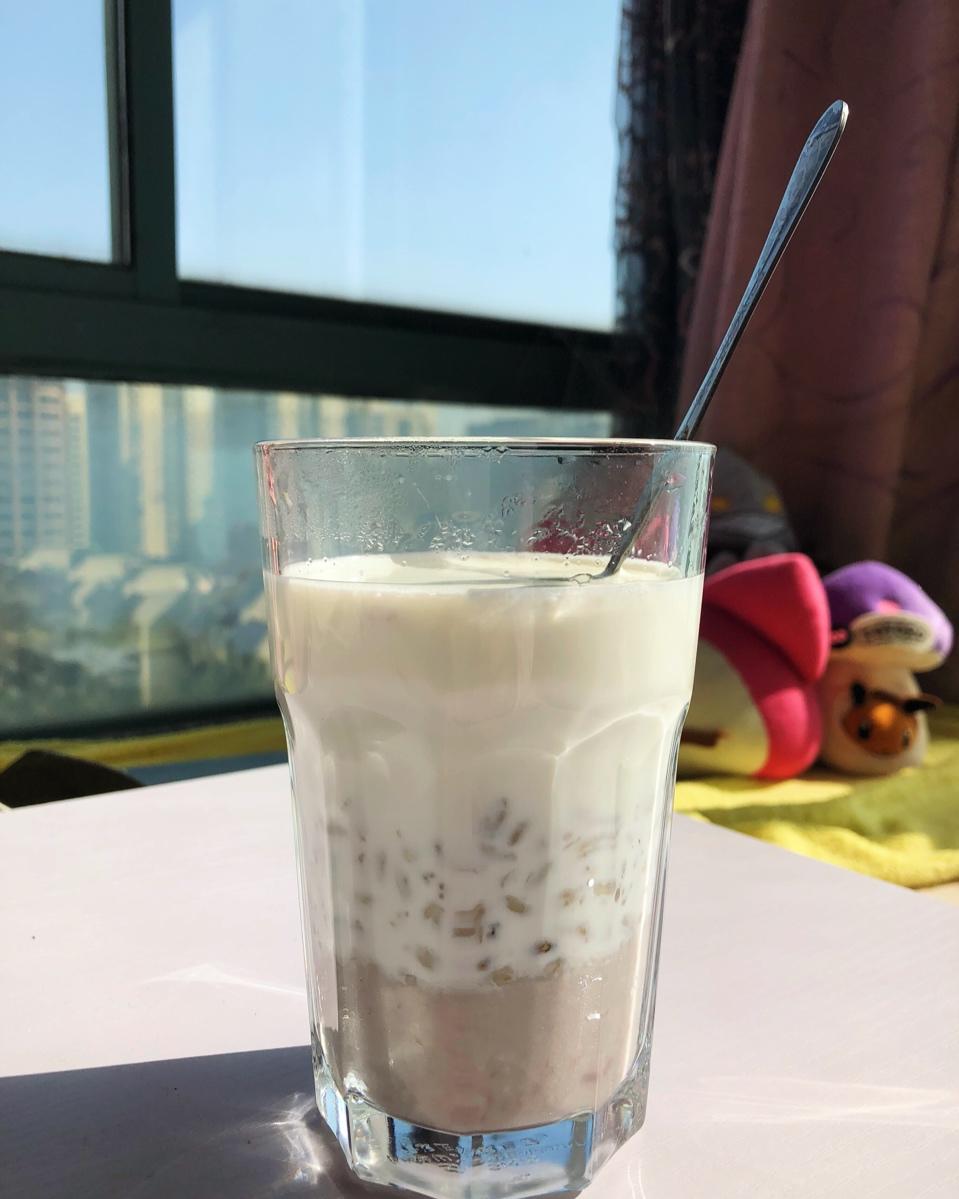 dhxxx做的鲜芋青稞牛奶 xian yu qing ke niu nai