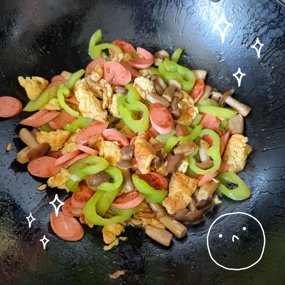 白玉菇炒火腿