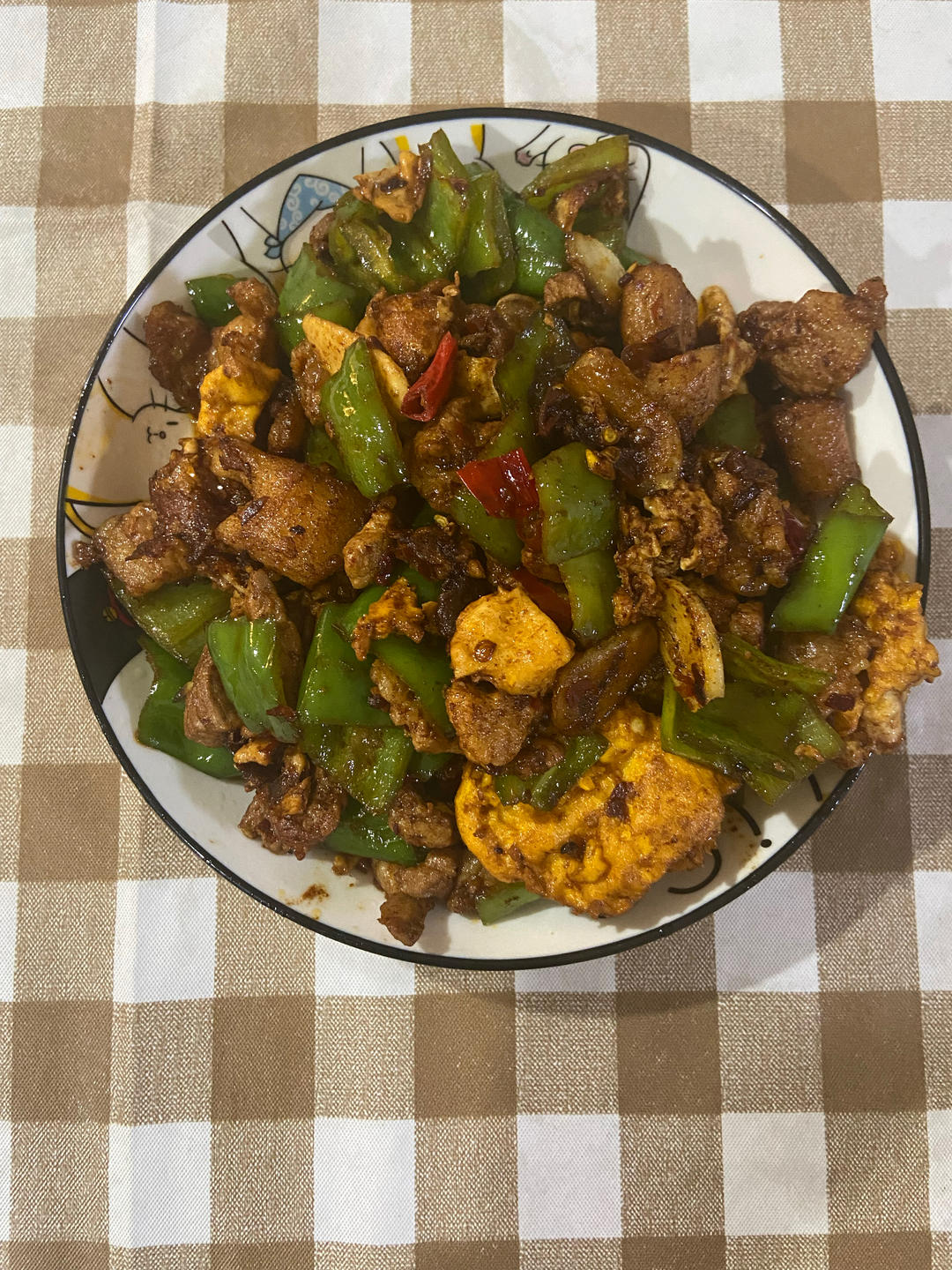 辣椒荷包蛋炒肉（正宗农家一碗香）超级下饭