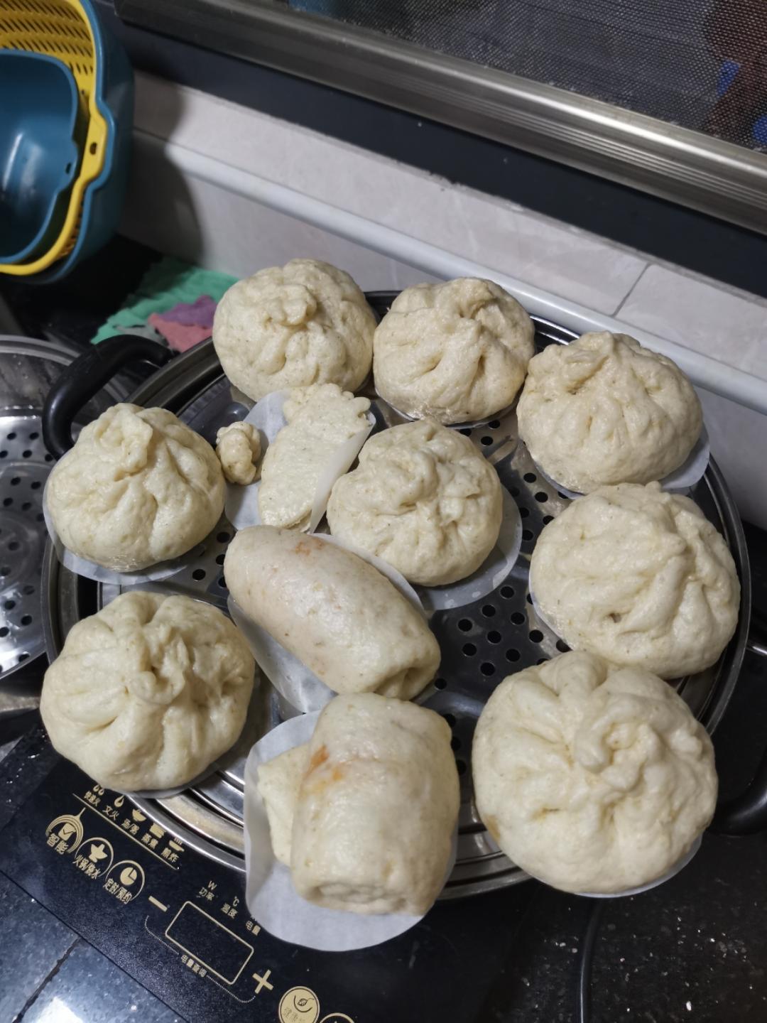 燕麦奶香馒头(一次发酵)