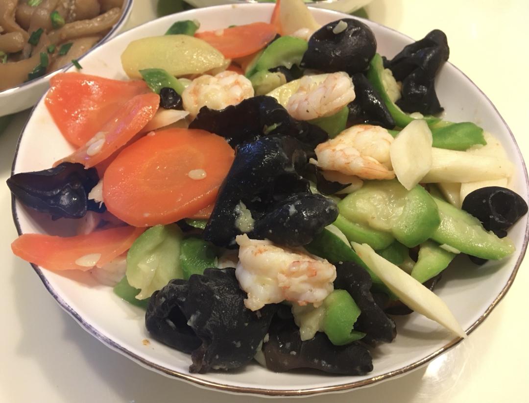 我的神仙菜单，芦笋炒虾仁山药木耳