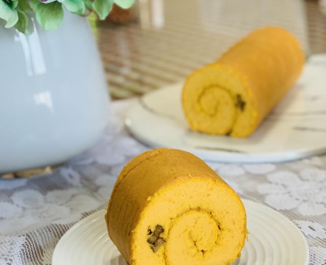 无油无糖南瓜蛋糕卷的做法