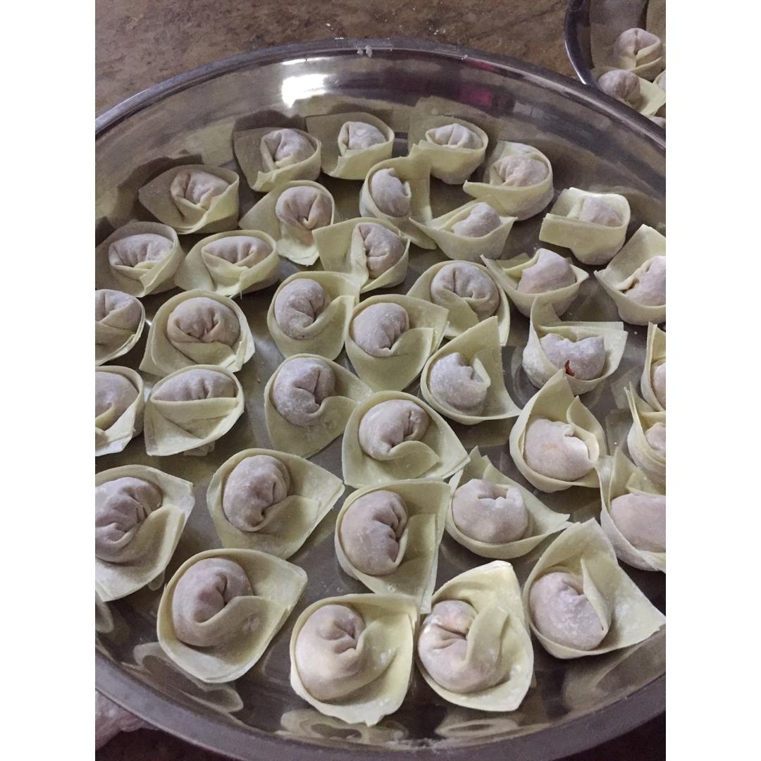 元宝馄饨的包法