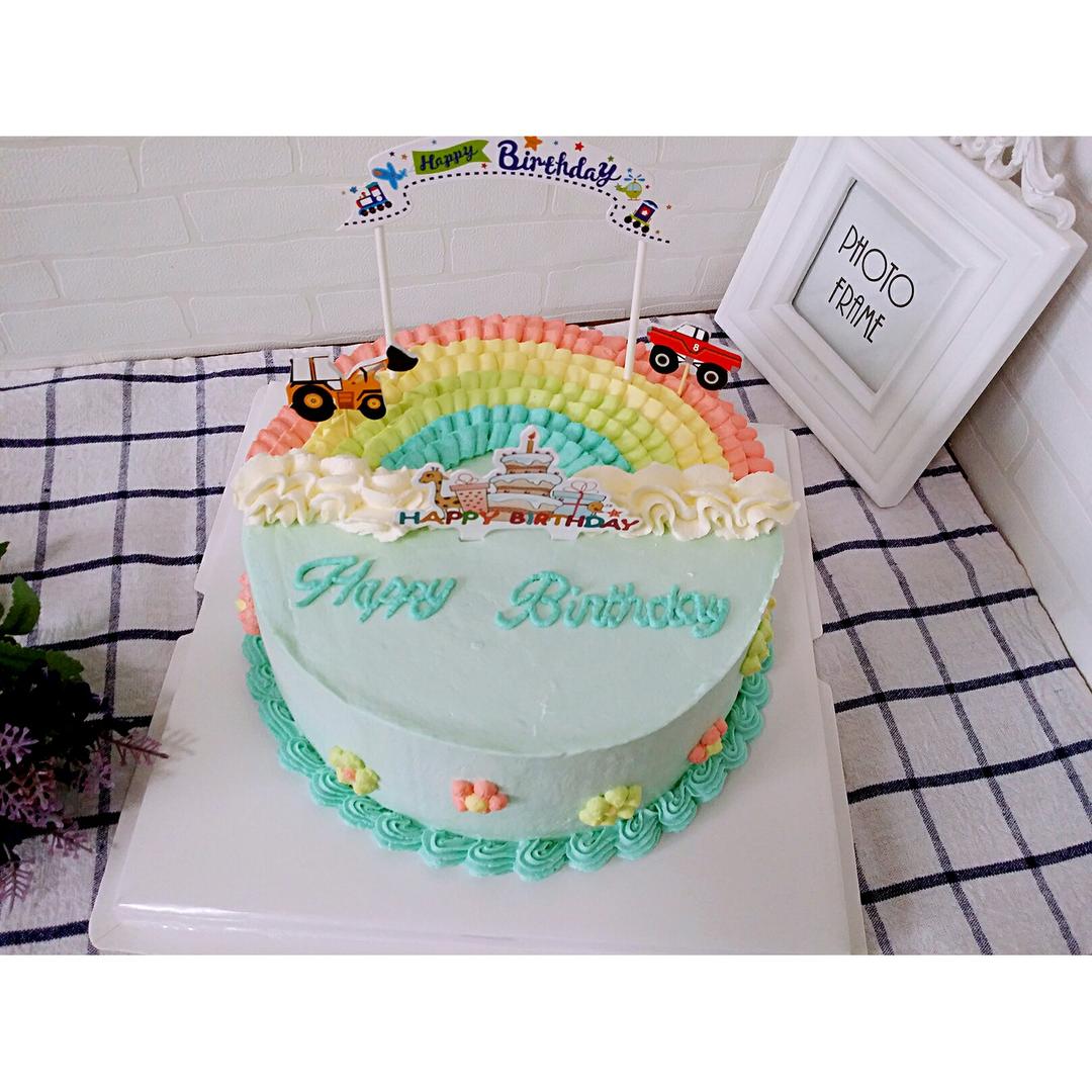 详细的裱花教程--彩虹蛋糕