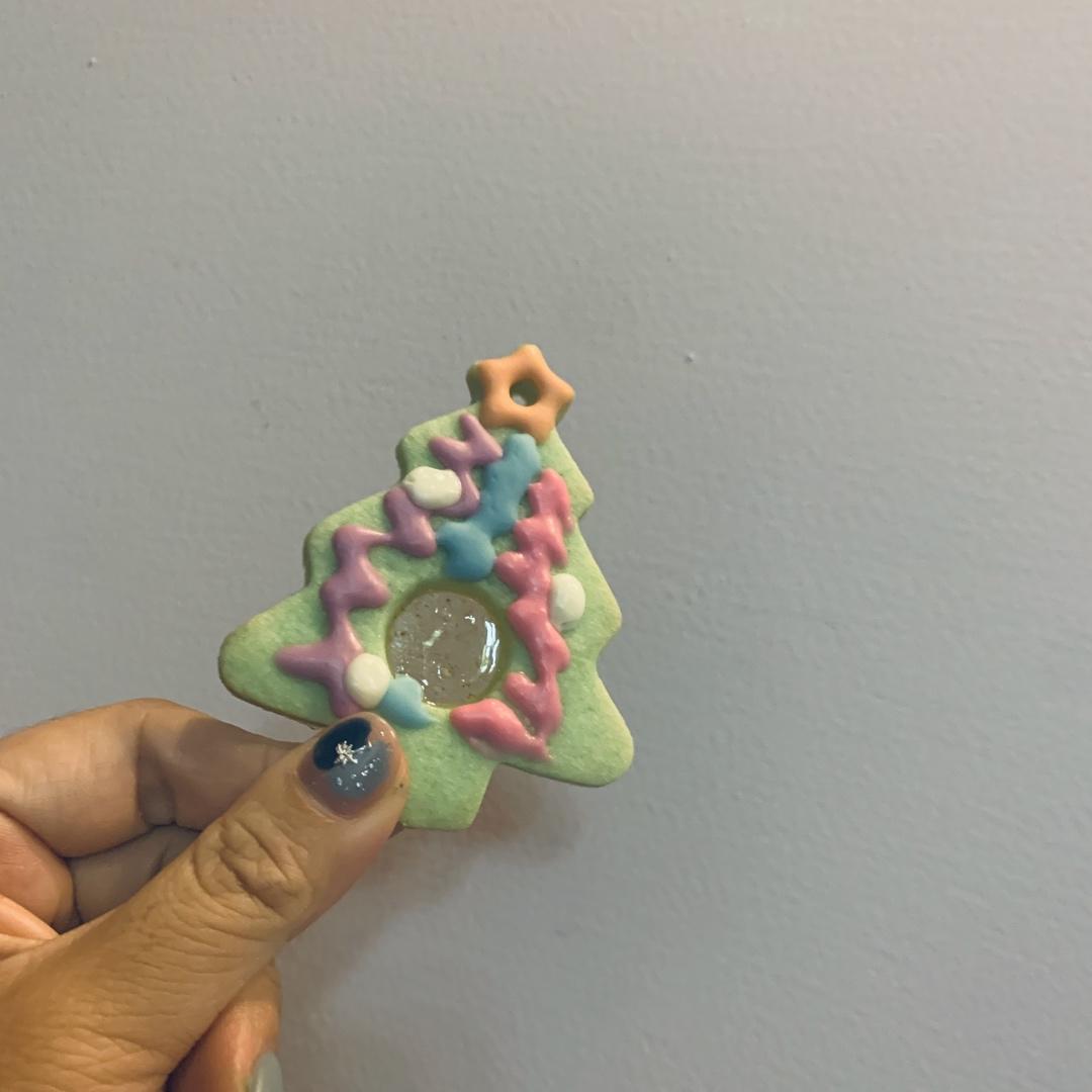 圣诞树透明糖心饼干