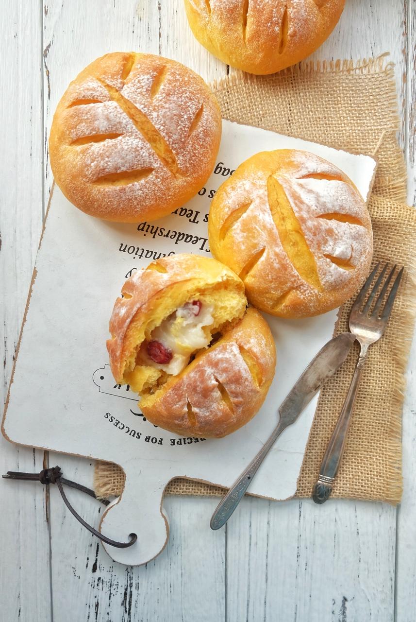 南瓜蔓越莓麻薯包