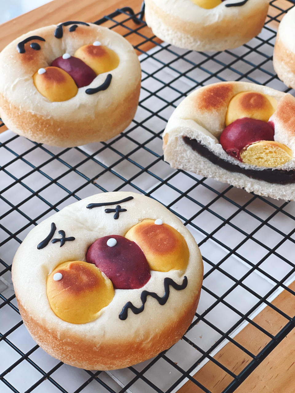 日式红豆面包，面包超人造型，无需模具，开店配方