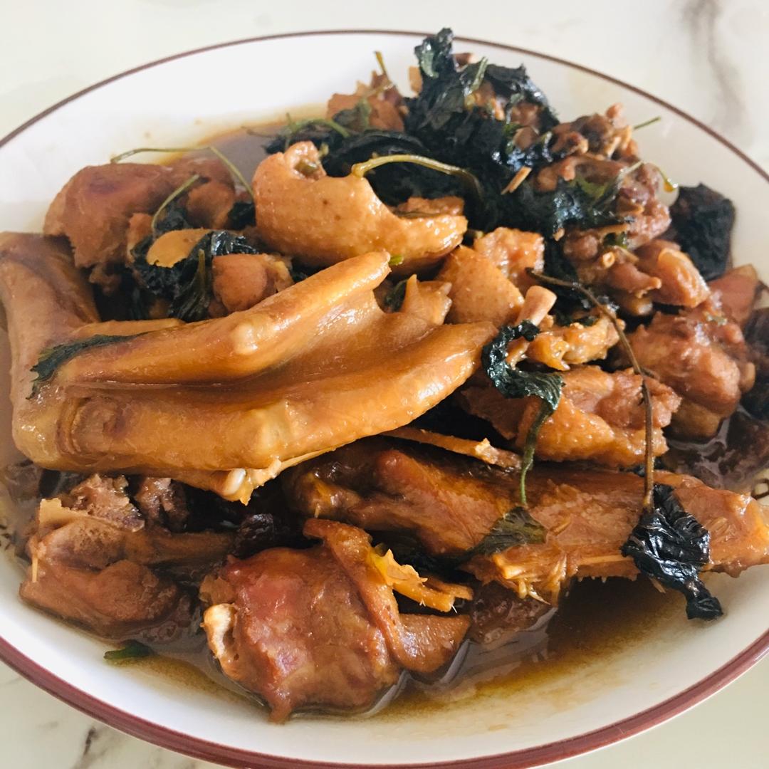 紫苏焖鸭