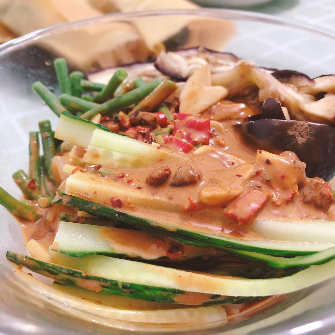 家常可口凉拌菜麻酱豆角