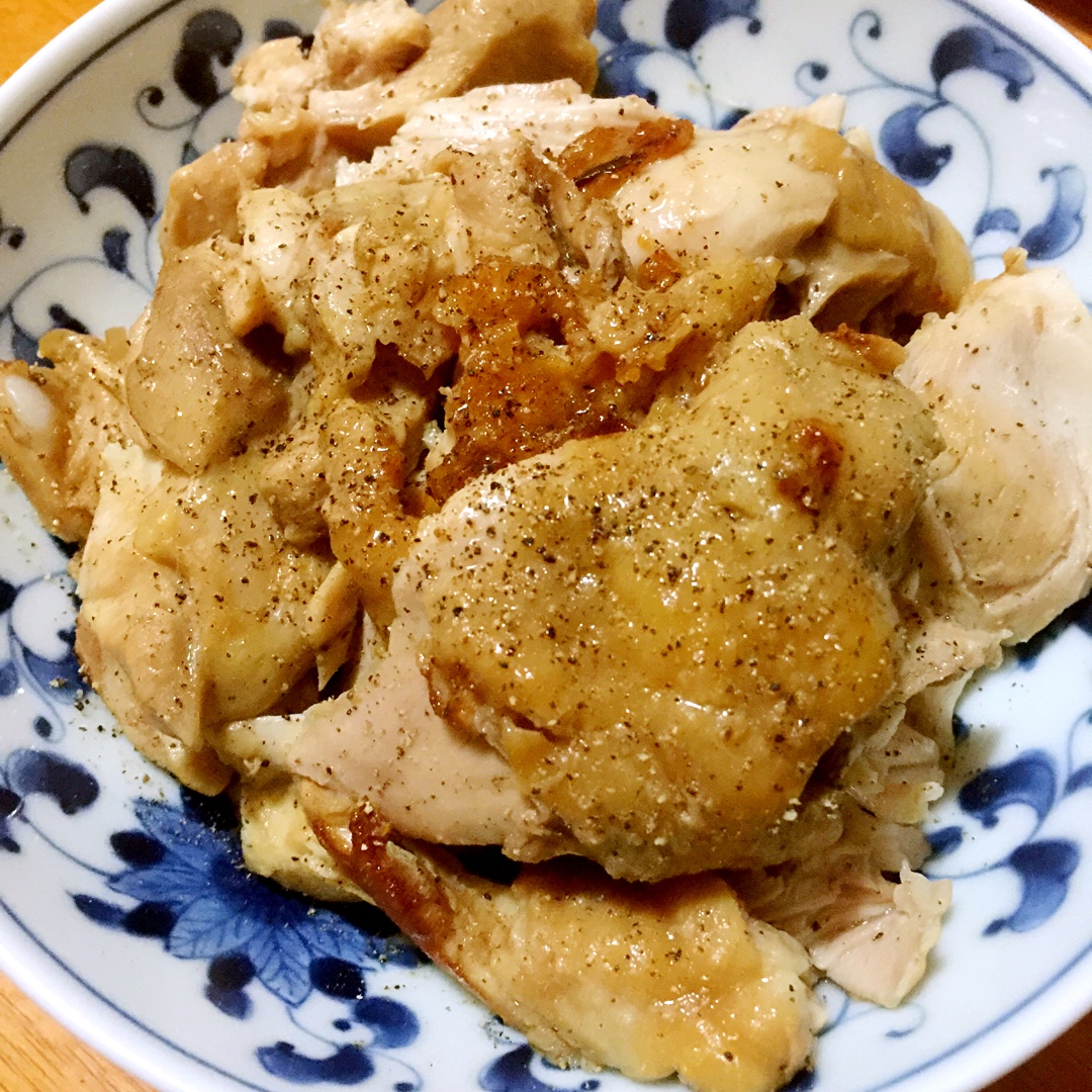 电饭锅简易版：盐焗手撕鸡