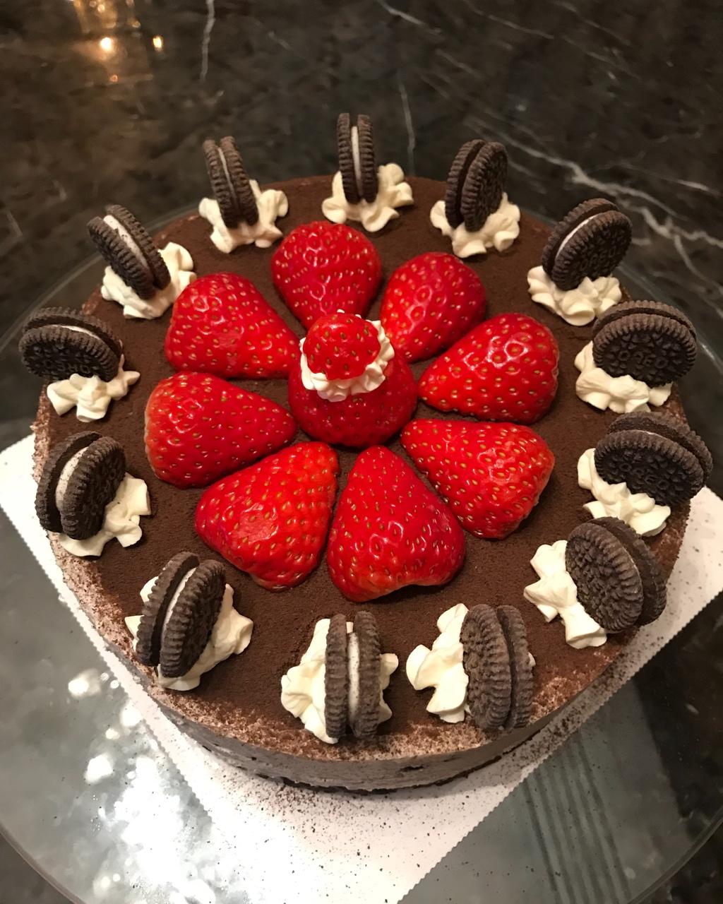 羽中不同做的奥利奥冻芝士蛋糕