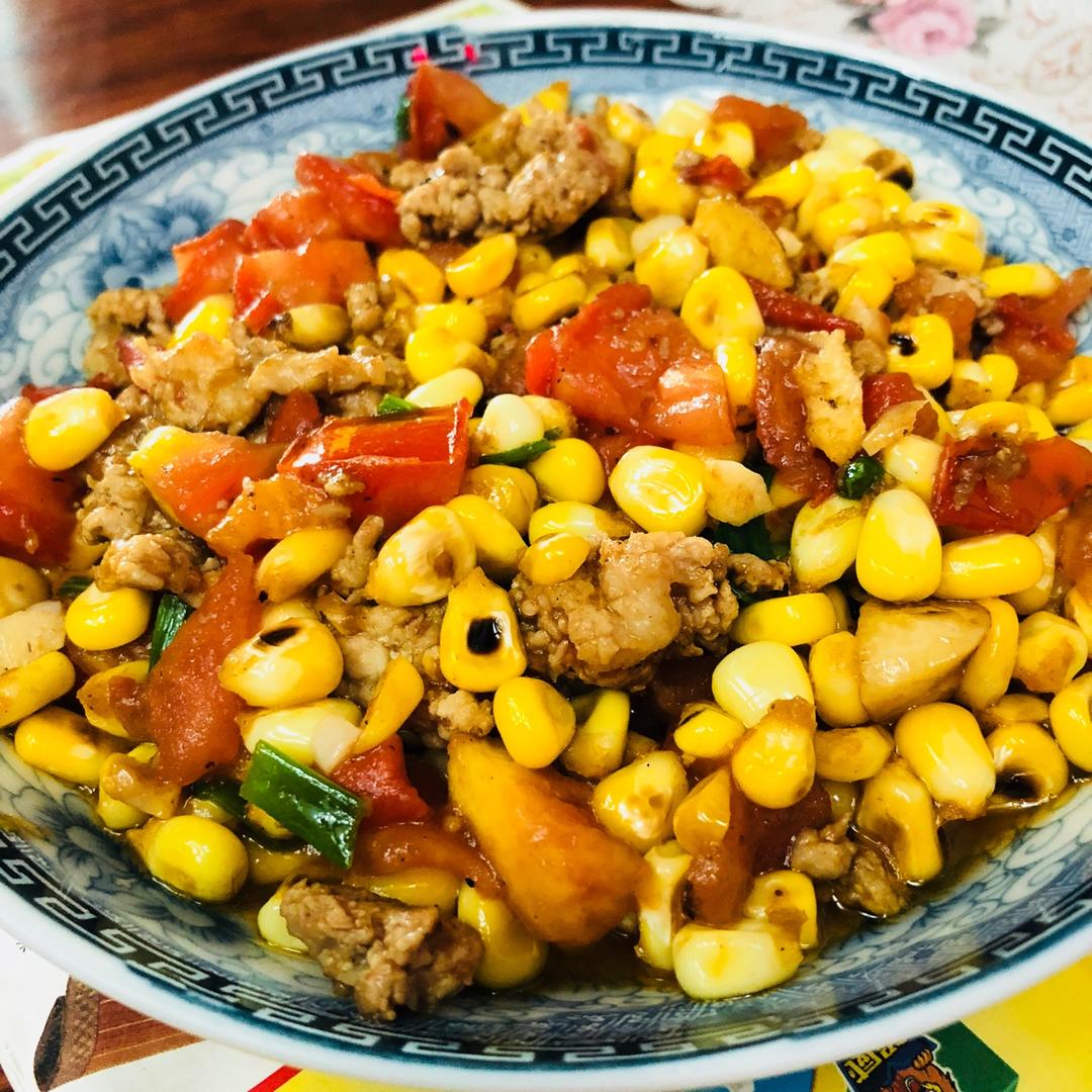 玉米炒肉末【超级下饭的快手家常菜】