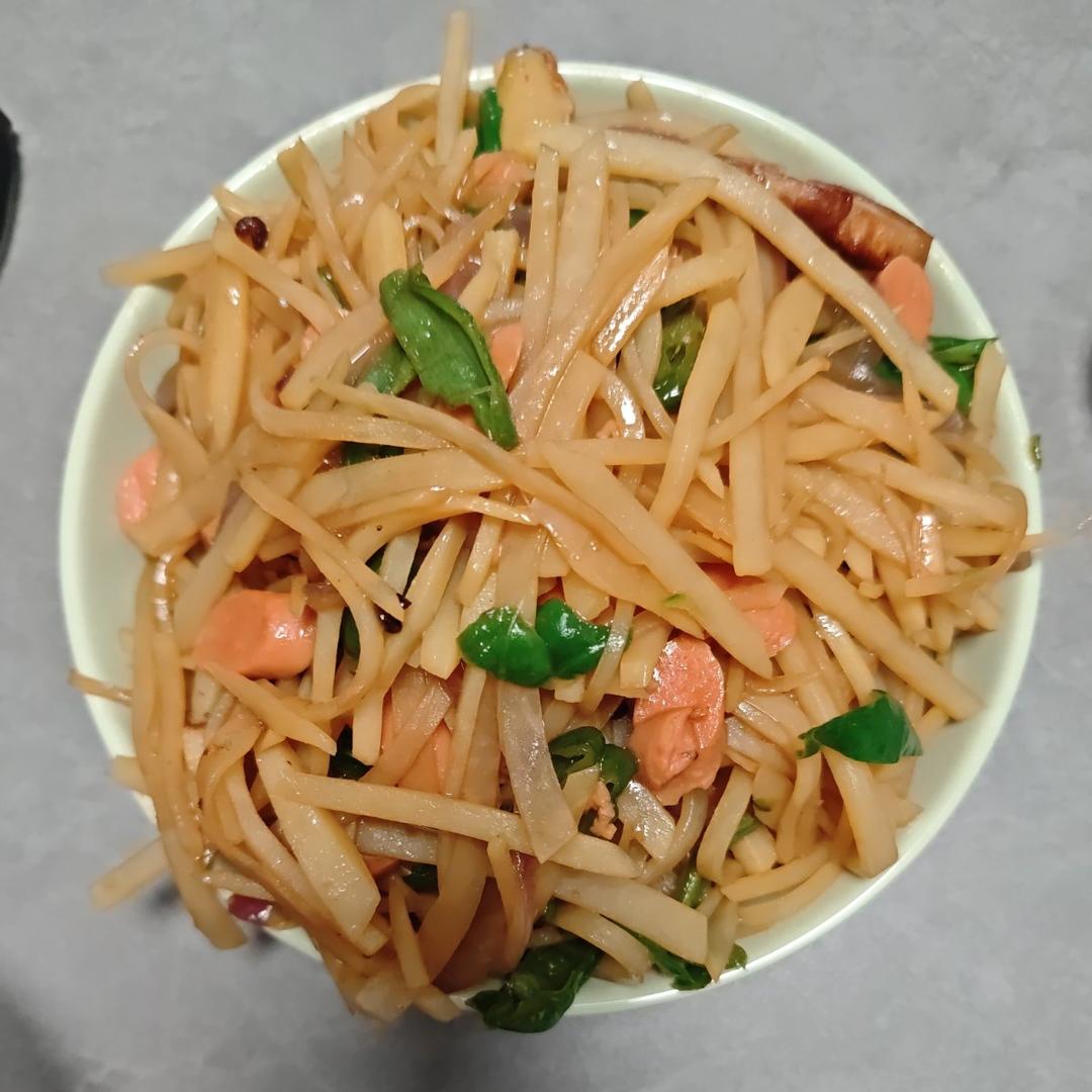 肉炒青椒土豆丝-下饭快手菜