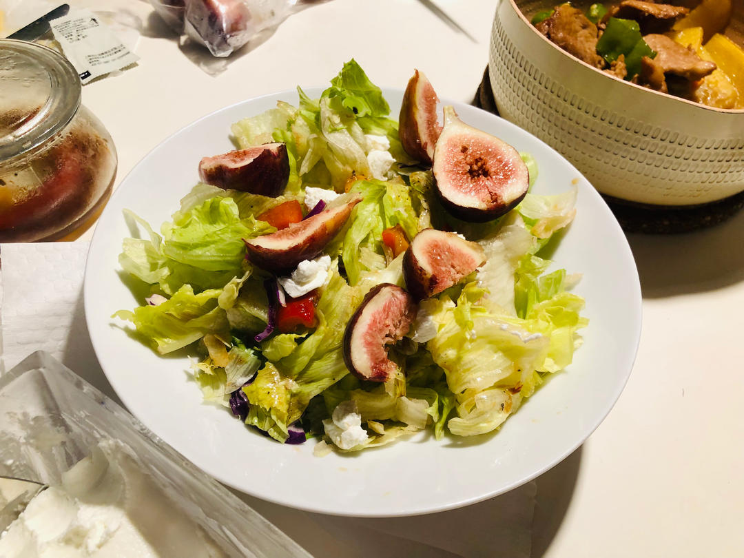 秋日物语--水牛芝士生火腿无花果沙拉
