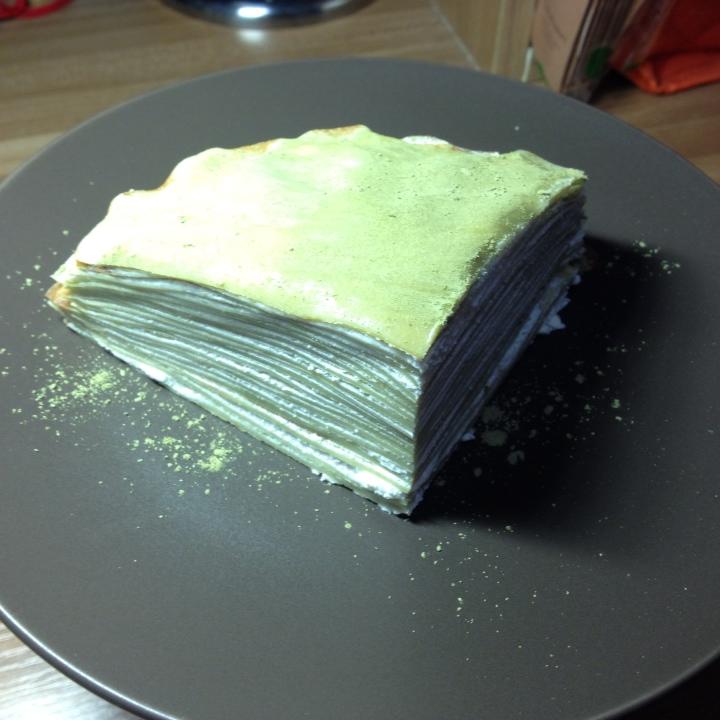 美味的煎蛋糕—抹茶千层蛋糕