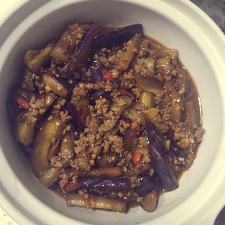 红烧肉沫茄子