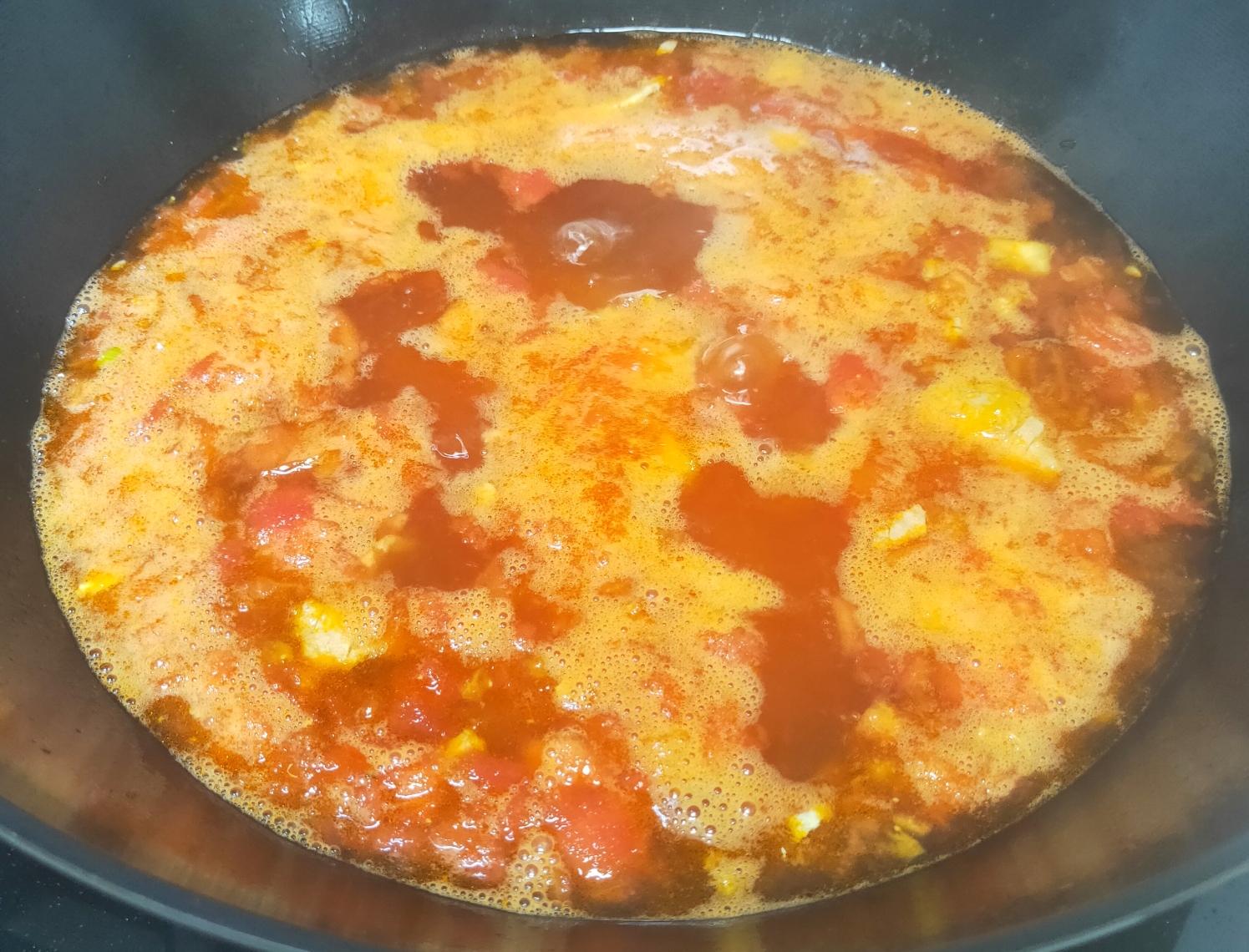 番茄鸡蛋面片汤的做法 步骤5