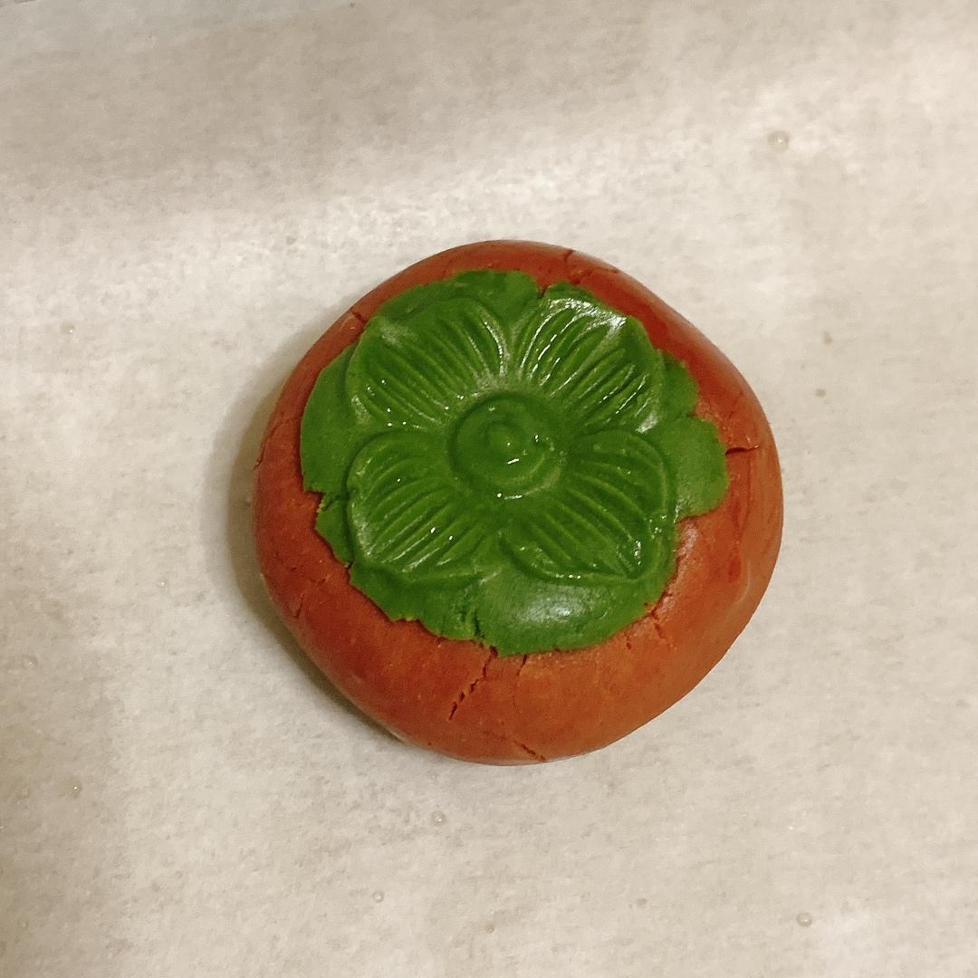 柿柿如意豆沙蛋黄流心月饼