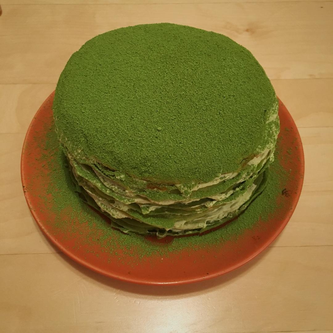 美味的煎蛋糕—抹茶千层蛋糕