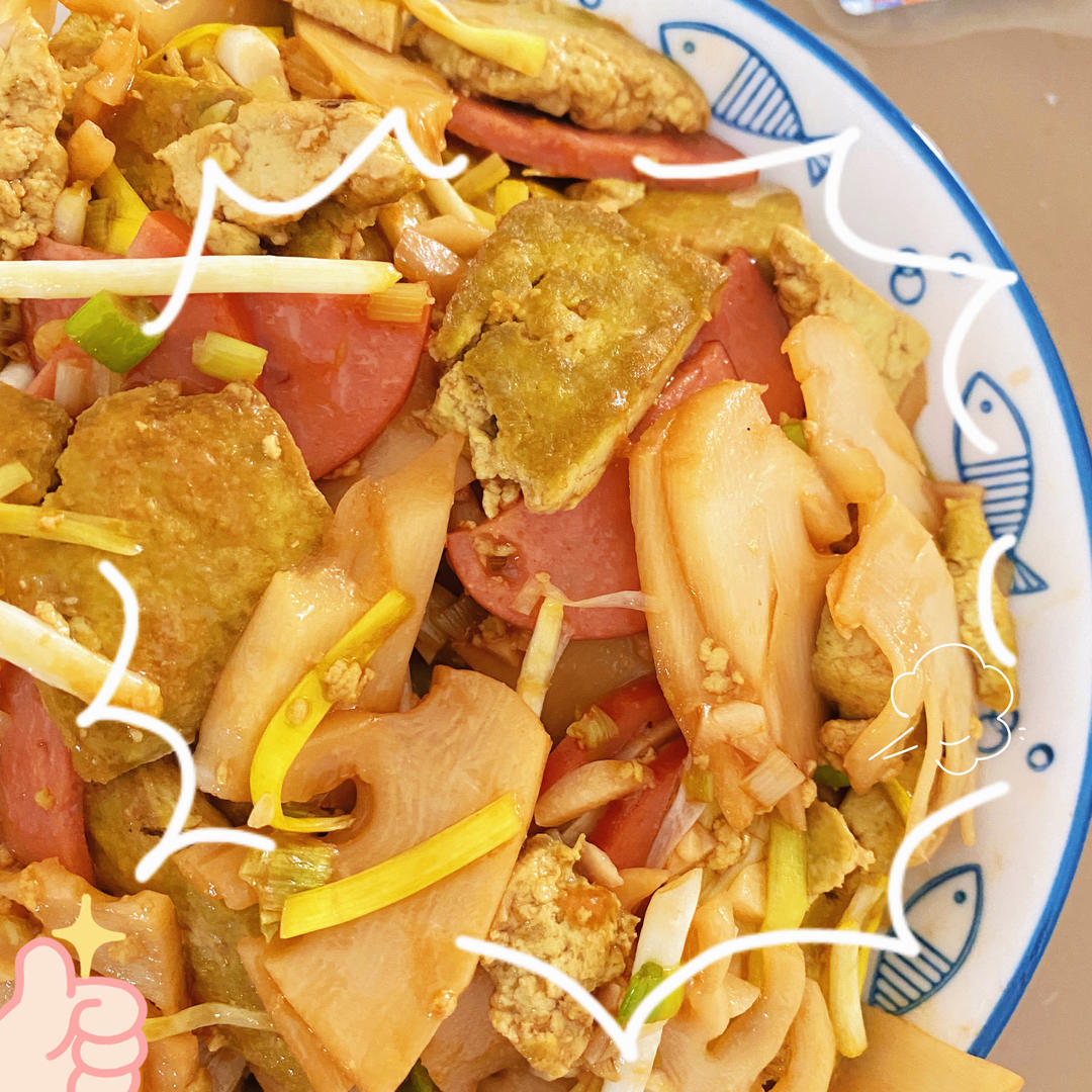 葱烧豆腐