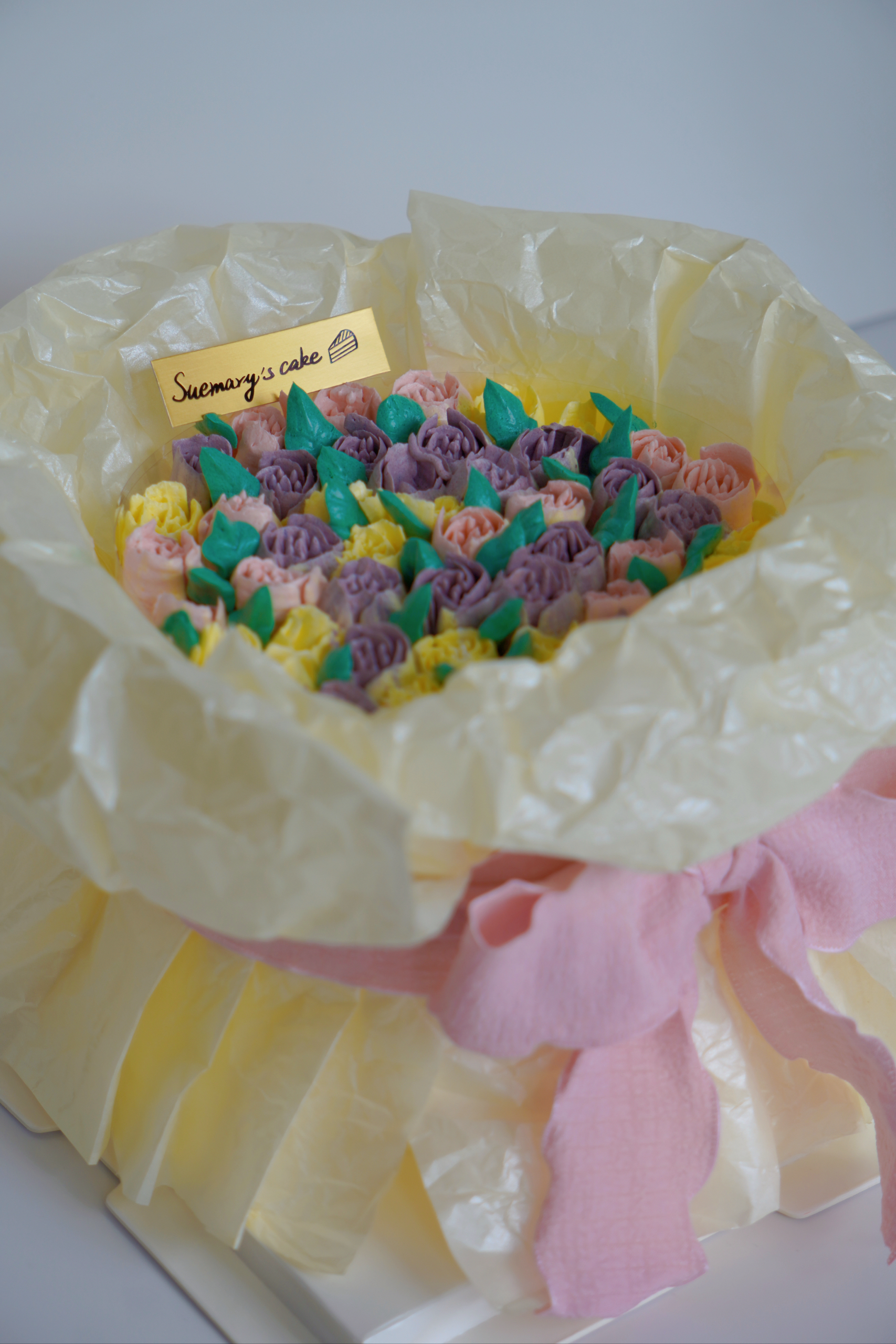 浪漫又美味的花束💐蛋糕｜椰香菠萝的绝配组合