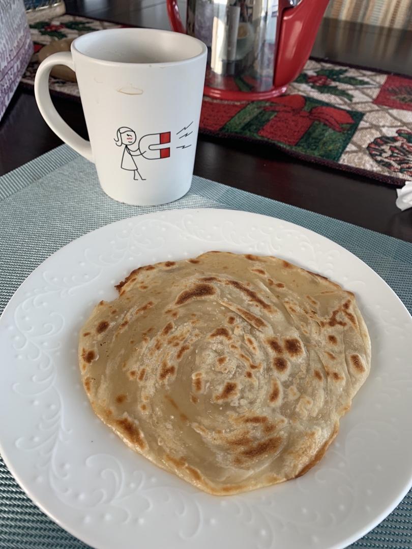 自制奶香手抓饼🌯