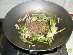 青椒笋丝炒牛肉的做法 步骤8