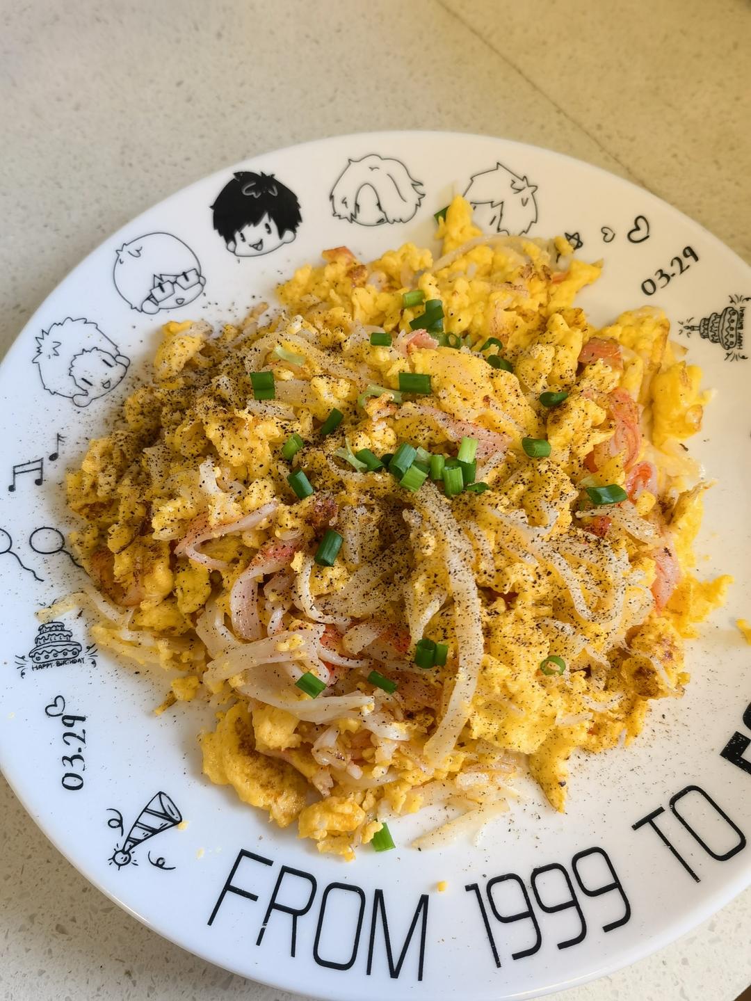 蟹柳滑蛋！鲜嫩到爆！