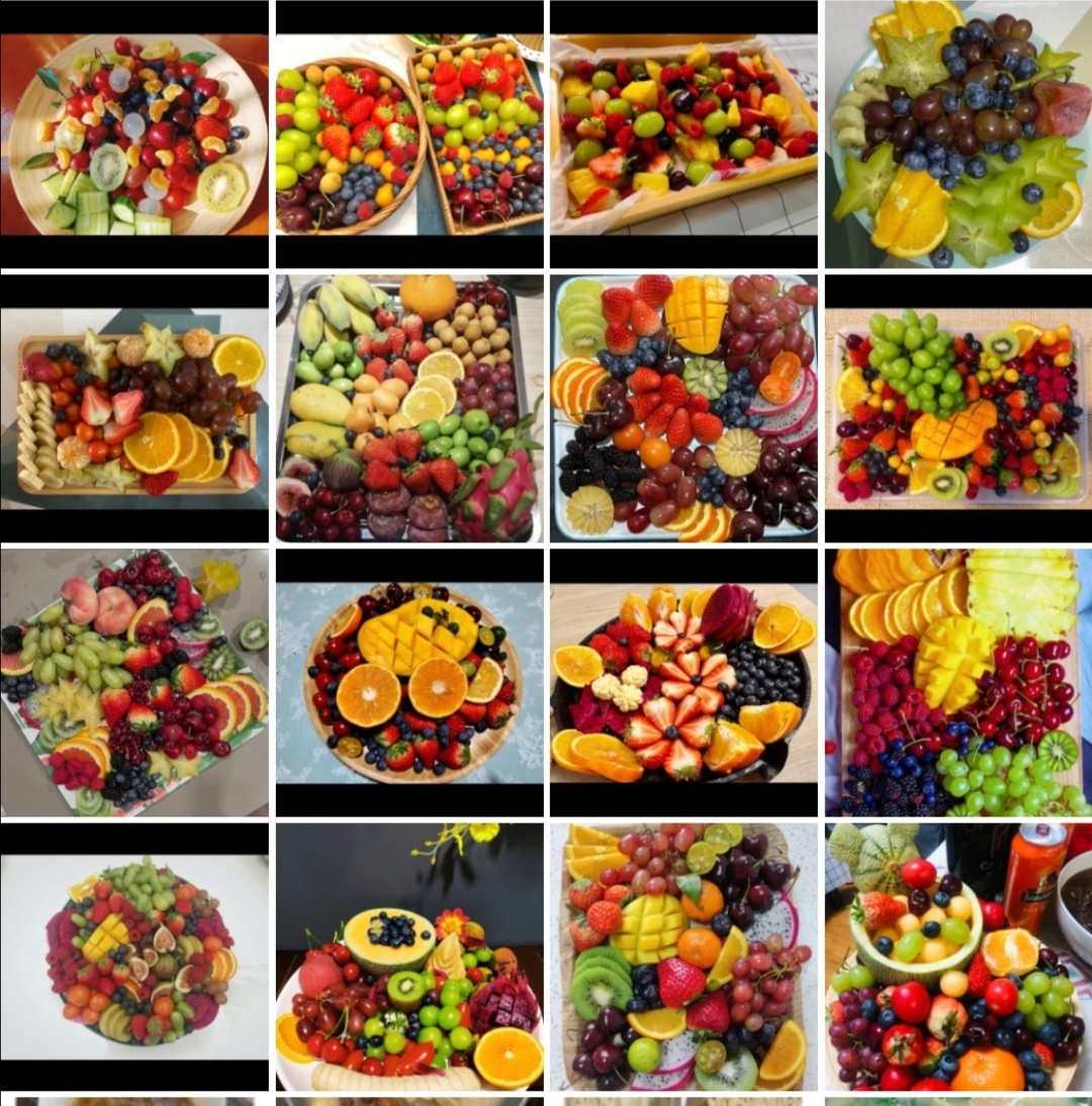 年夜饭 水果拼盘🍒赏心悦目🍓大盘实在😄👍看菜谱时收集的，存图的做法