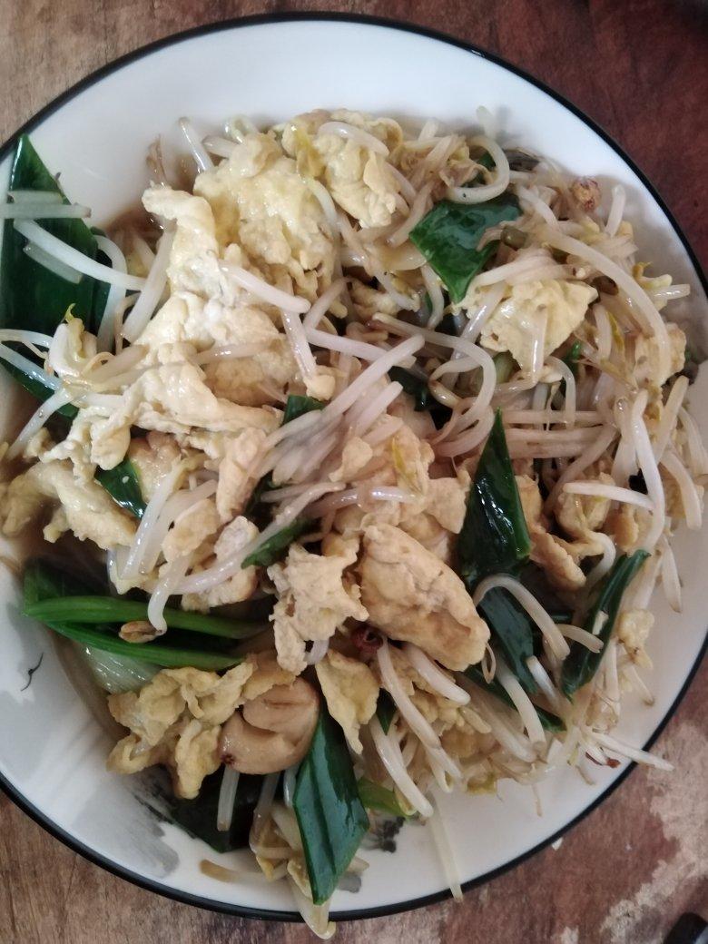 豆芽炒鸡蛋