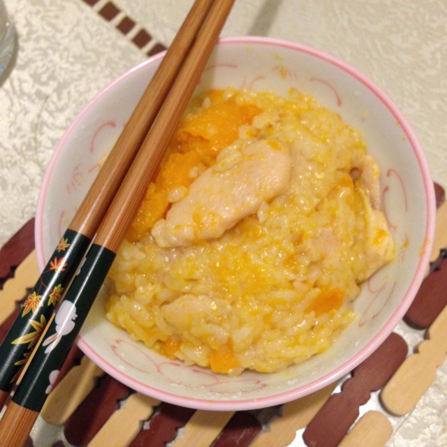 南瓜鸡肉饭