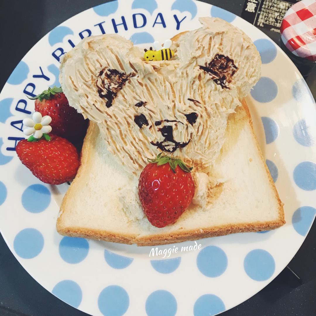 卡通立体熊猫土司