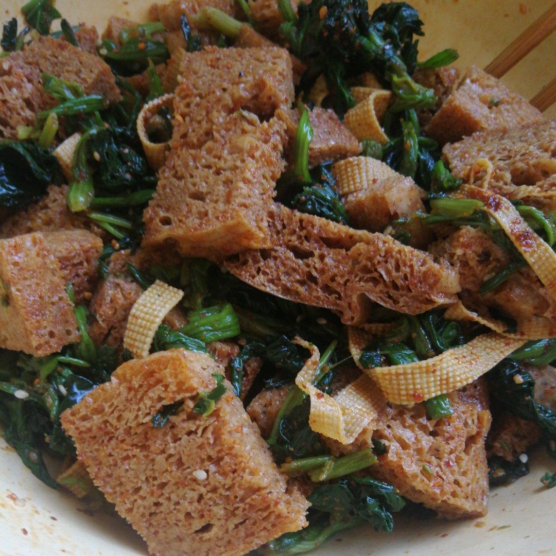 面筋（烤麸）凉拌菠菜