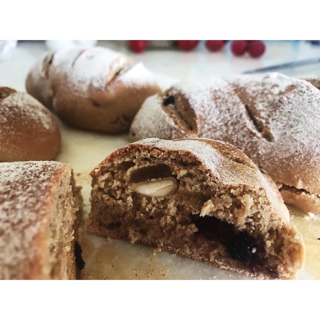 全麦核桃包～软欧包