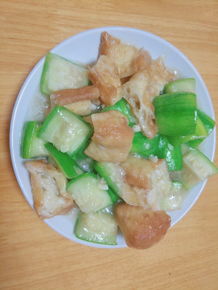 丝瓜烩油条