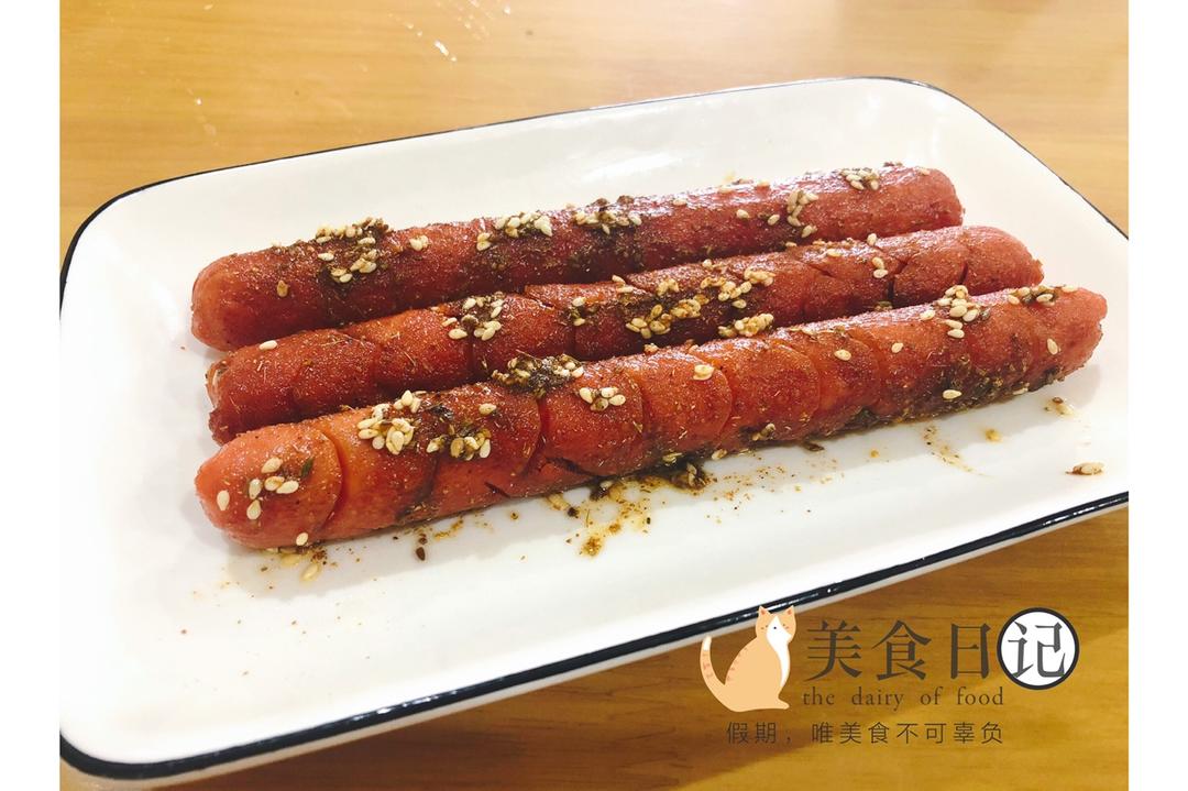学校旁的炸香肠