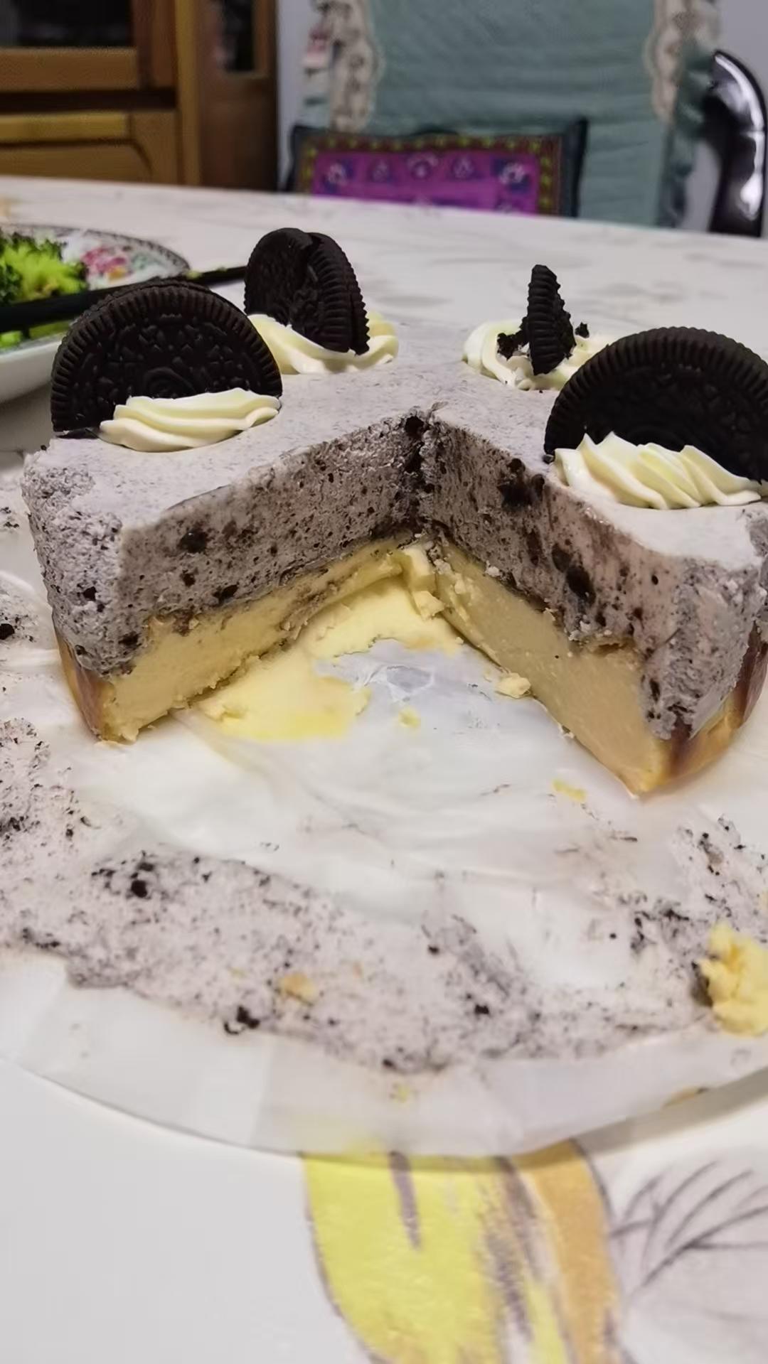 奥利奥慕斯+巴斯克蛋糕（小美版）