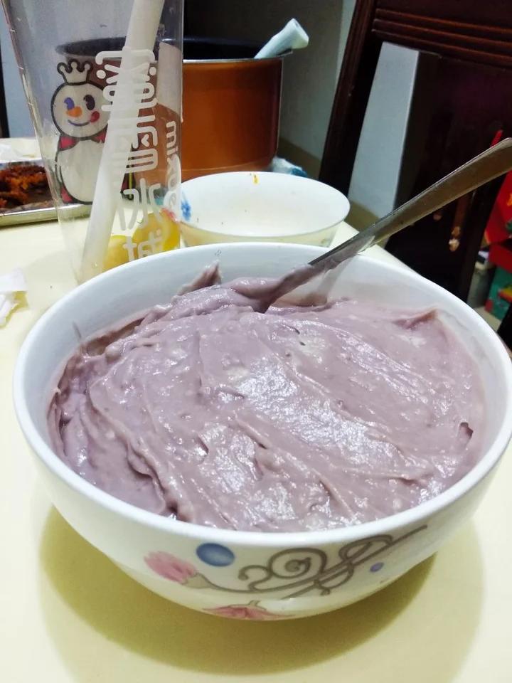 Coco鲜芋牛奶的芋泥