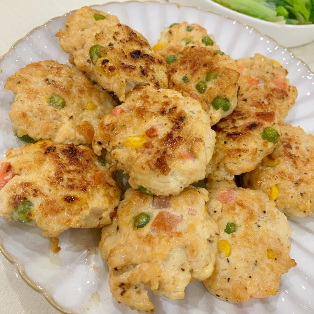 减肥餐：香煎鸡胸肉饼