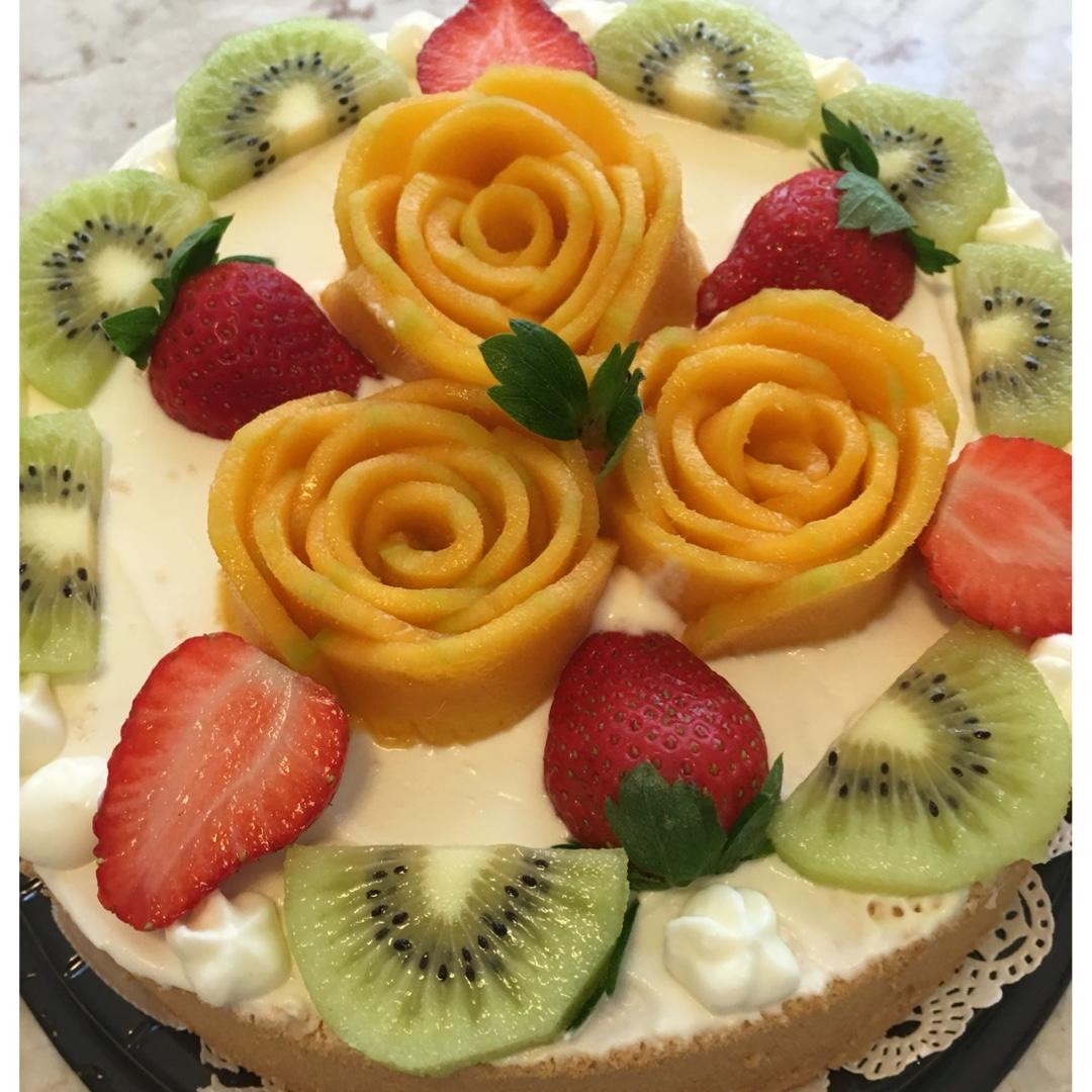 豆豆_g6jc做的芒果玫瑰花