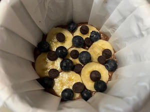 蓝莓燕麦蛋糕0糖油0面粉减脂期解馋甜品的做法 步骤7