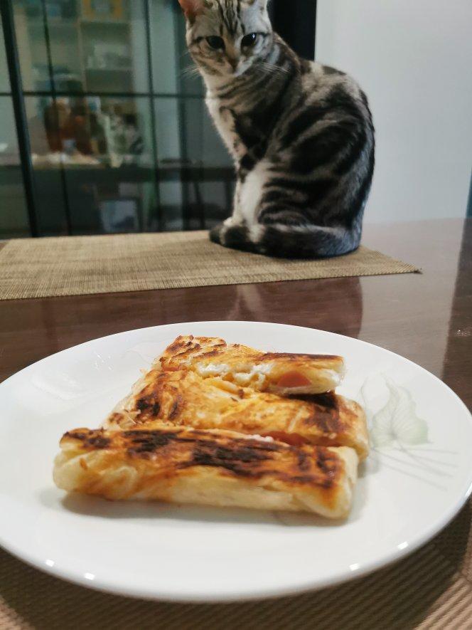 五分钟快手早餐：火腿鸡蛋手抓饼