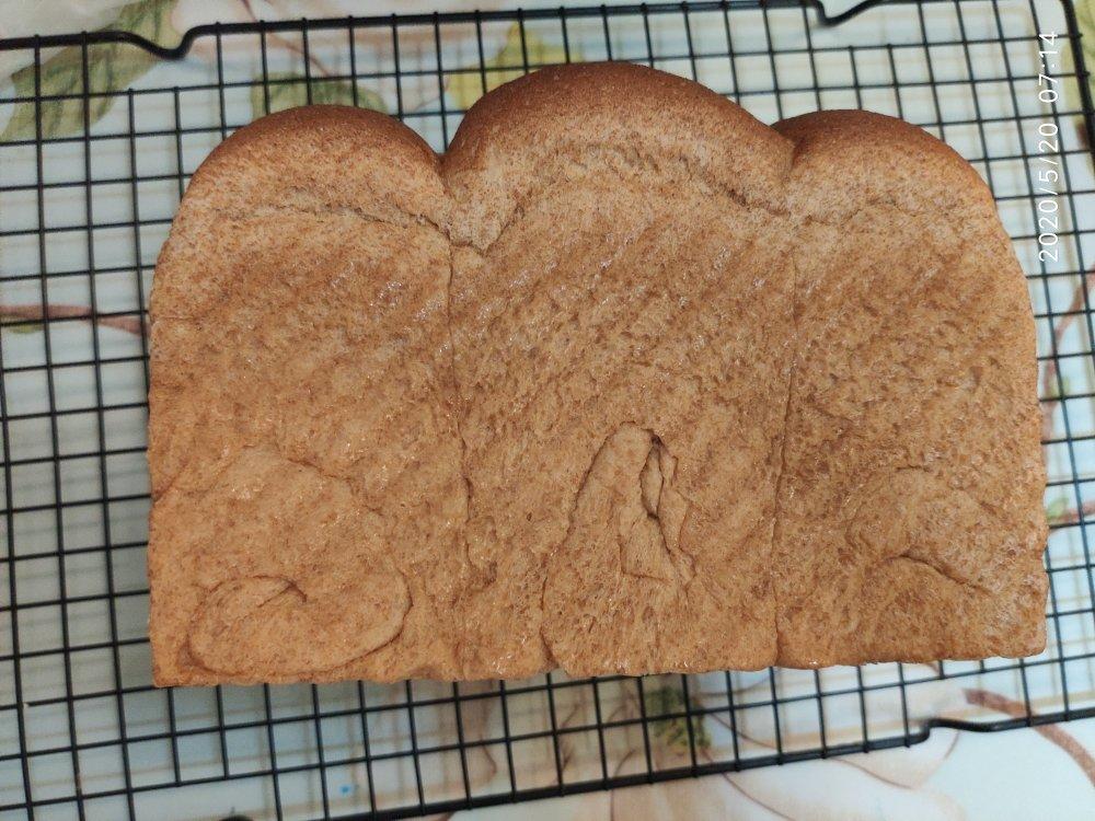 柔软拉丝的100%全麦麦片吐司（一次发酵）