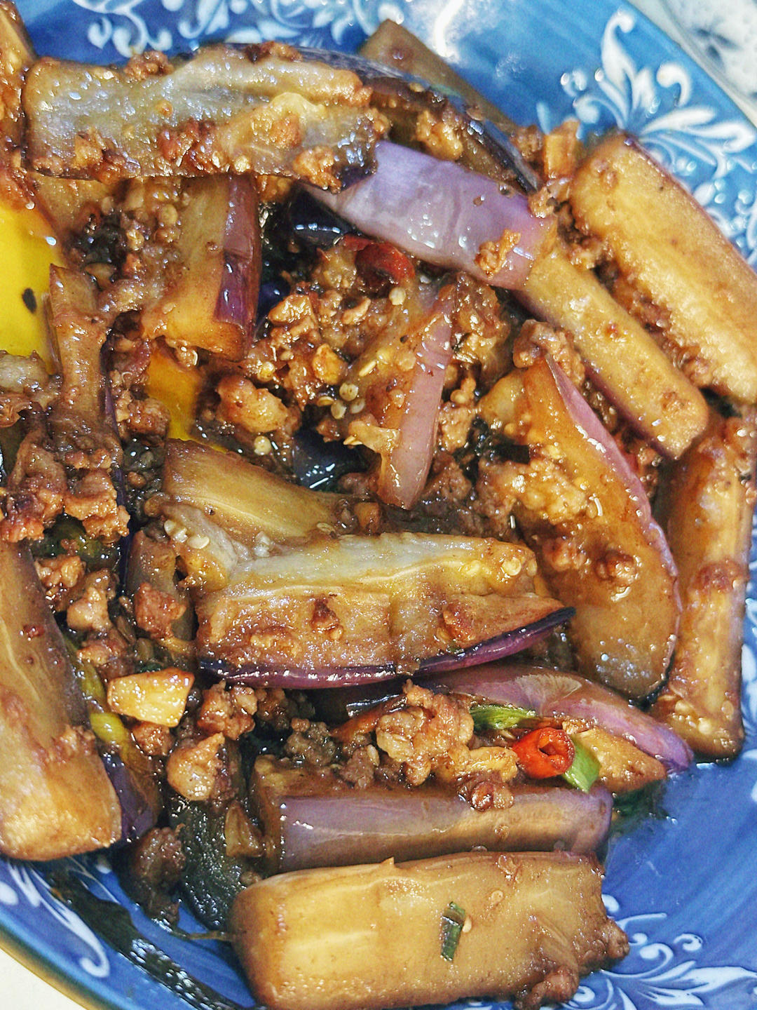 红烧肉沫茄子
