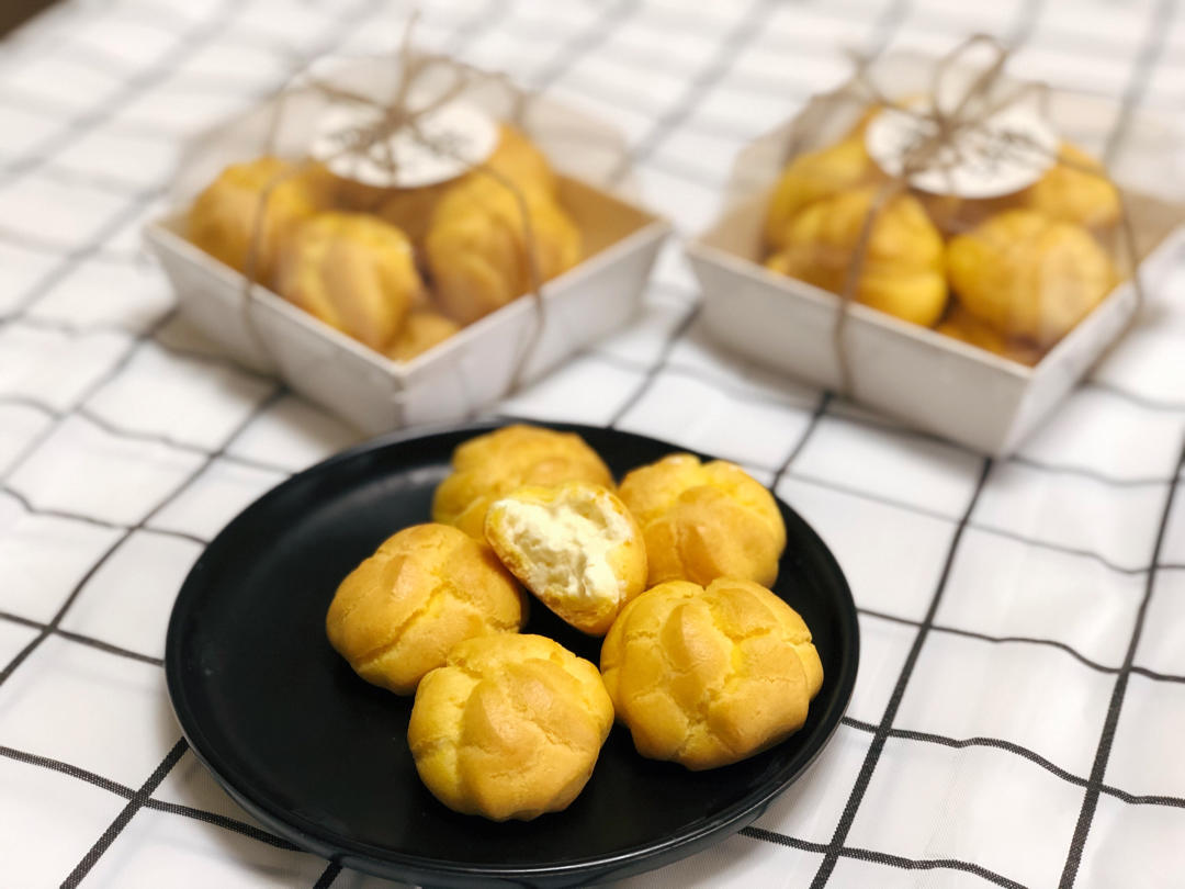 简单易成功的奶油小泡芙做法